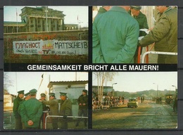 Deutschland Ansichtskarte Berlin Mauer 1991 Nach Estland Gesendet, Mit Briefmarke - Muro De Berlin