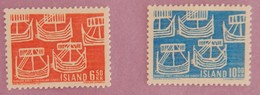 ISLANDE ANNEE 1969 "NAVIRES VIKING" YT 381/382 NEUFS* - Unused Stamps