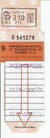 Spain Old Bus Ticket Madrid City - Autobus - Europe