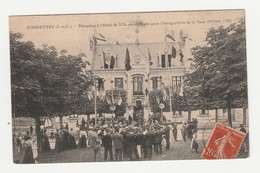 Fondettes.37.Indre Et Loire.Réception à L'Hôtel De Ville Des Délégués Pour L'inauguration De La Gare (18 Août 1907) - Fondettes