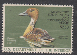 US 1986 RW53 $7.5 Duck Hunting Stamp MNH**, Error Stamp, Color Shift Price Down $13 --->>> $10.90 - Duck Stamps