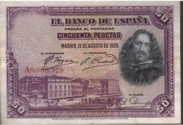 Spain  P-75  50 Pesetsa  1928 - 50 Peseten