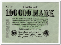 GERMANY,100 000 MARK,1923,P.91,UNC - 100.000 Mark