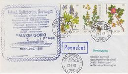 Russia 1986 Ship Maxim Gorki Ca Nordkapp 23.7.86 Cover (40799) - Polar Ships & Icebreakers