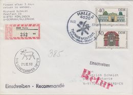 Spitzbergen 1989 Return Registered Cover Ca Longyearbyen 21.2.89 (40807) - Sonstige & Ohne Zuordnung
