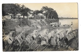 INDOCHINE ? Carte Photo Bord De Fleuve Port Jonques - Viêt-Nam