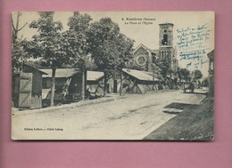 CPA  -   Rosières   -(Somme) - La Place Et L'église - Rosieres En Santerre
