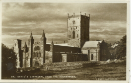 PEMBROKESHIRE -  ST DAVIDS  CATHEDRAL FROM THE SOUTH WEST RP Dyf9 - Pembrokeshire