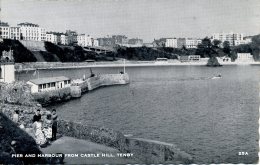 PEMBROKESHIRE -  TENBY - PIER AND HARBOUR  FROM CASTLE HILL   Dyf155 - Pembrokeshire