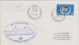 Russia 1987 Ship MS Belorussiay Ca Hammerfest 27.07.87 Cover (40813) - Polar Ships & Icebreakers