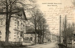 CPA - SAINT-DIDIER (43) - Aspect De La Route Nationale En 1920 - Saint Didier En Velay