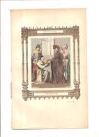 Costumes Gravure Costumes Du 14 ème Siècle Clercs Et Nobles Vers 1400 Année 1850 ? - Estampes & Gravures