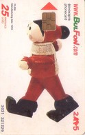 TARJETA TELEFONICA DE BULGARIA (NAVIDAD - CHRISTMAS) Winter Person, CHIP NEGRO, TIRADA 40000, FON-C-0288A. (015) - Noel