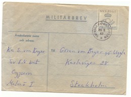 Enveloppe En Franchise Militaire. Suède. Miltärbrev. Avgiftsfritt.  Fältpost. Sverige. 1962. - Militares
