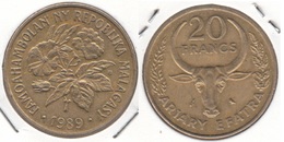 Madagascar 20 Francs 1989 KM#12 - Used - Madagascar