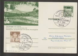 B 697) SSt 3012 Langenhagen 21.4.1968: 100 Jahre Postamt Abb: Stempel (BiPo 7412 Eningen Freibad) - Vignettes ATM - Frama