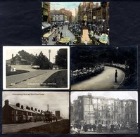 COLLECTION Of Cards (loose & Filling An Album), Noted RP's Of Royal Visit Blackburn 1913, Worcester Park Station 1924, H - Unclassified