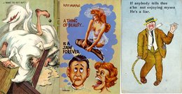 COMIC Cards In Album Incl. Donald McGill, Bamforth, Bonzo Etc. (348) - Sin Clasificación