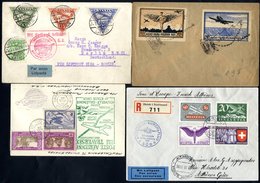 FOREIGN First Flights, Airmails, Zeppelins Etc. 1921-81 Incl. Poland 1921 Aero Targ Poster Stamps (2) On An Unaddressed  - Other & Unclassified