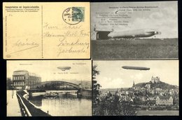 1912 Hansa Flight PPC Of Airship To Luneburg, Franked 5pf Tied By Oval 'Zeppelin Luftschiff/Hansa' D/stamp. Also A Few R - Other & Unclassified