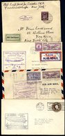 1924 First North American Flight By ZR3 Envelope To New York, Franked 10pf, Tied Friedrichshafen C.d.s. Obverse Bears Ov - Other & Unclassified