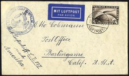 1929 North America Flight Covers (2) Each Franked 4m Zeppelin (SG.445), Both Tied Friedrichshafen C.d.s, Other Machine T - Otros & Sin Clasificación