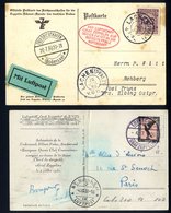 1930 Switzerland Flight PPC Of Airship Landing To Paris, Franked 1mk Eagle Air, Tied 'Luftschiff Graf Zeppelin' C.d.s. R - Other & Unclassified