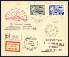 1931 Polar Flight Russian Acceptance Registered Envelope Franked 35k + 2r Imperf Commems, Cancelled 'Brise-Glace Malygui - Autres & Non Classés