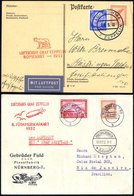 1932 8th South America Flight Advertising Envelope To Rio De Janeiro, Franked 50pf + 1rm Zeppelin Tied Nurnberg, Bears F - Autres & Non Classés