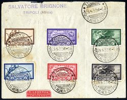 1933 Tripolitania Flight Tripoli Acceptance Envelope (two Vertical Creases Clear Of Stamps & Stains Or Tones), Franked C - Sonstige & Ohne Zuordnung