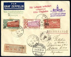 1934 1st Argentina Flight Reunion Acceptance Registered Envelope To Buenos Aires, Franked 90c, 1fr.10 & 10fr, Cancelled  - Other & Unclassified