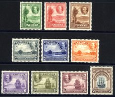 1932 Tercentenary Set, Fine M (2d Diagonal Crease), SG.81/90. (10) Cat. £225 - Other & Unclassified