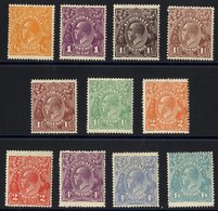 1918-23 KGV Set, Fine M, SG.56/66. (11) Cat. £225 - Autres & Non Classés