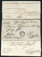 1830's-60's Pre-stamp Covers With Range Of S/line & C.d.s Cancellations Incl. 'turned' Letter, Most With Contents, Also  - Sonstige & Ohne Zuordnung