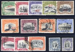 1945 OFFICIALS (4 Diff) FU Sets Comprising 1945 Red Opts SG.O1/O6, Black Opts SG.O11/O13, Service Opts SG.O14/O16 & Amir - Sonstige & Ohne Zuordnung