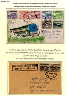 Postal History Of The Provisional Period In The First Half Of 1972 Following The Creation Of Bangladesh When Stamps Of P - Otros & Sin Clasificación