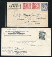 1939-44 Written Up Collection On Album Pages Of WWII Censor Mail, Thirteen Outgoing, Two Incoming. A Range Of Censor Lab - Andere & Zonder Classificatie