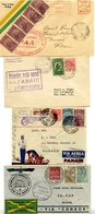 1930-33 First Flight Covers (4) Incl. 1930 PAA Precursor Flight Sao Paulo - Miami Company Cover Addressed To Basil Rowe, - Autres & Non Classés