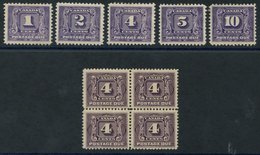 1928 4c Violet UM Block Of Four, SG.D5, 1930-32 Set M, SG.D9/13. Cat. £300 (6) - Autres & Non Classés
