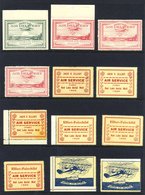 AIRPOST SEMI-OFFICIAL ISSUES Range Of M Or UM On Stock Leaves From Laurentide Air Service Ltd 25c Green Rouletted, 25c R - Autres & Non Classés