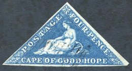 1853 4d Blue On Slightly Blued Paper, Good Margins Two Sides, Close But Clear At The Left. Light Cancel, SG.4a. - Autres & Non Classés