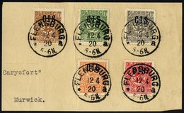 SLESVIG 1920 OFFICIALS Optd 'C.I.S' (Commission Interalliee Slesvig) On 2½pf, 5pf, 7½pf, 10pf & 25pf Together On A Piece - Other & Unclassified