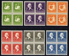 1935 Hans Christian Anderson Set In UM Blocks Of Four, SG.292/297. (24) Cat. £188 - Other & Unclassified