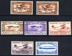 1931 Zeppelin Surcharge Set M, SG.185/6, Cat. £150, Also The 1933 Aviation Congress Set M (toning/foxing), SG.214/8. - Autres & Non Classés