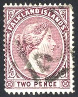 1891-1902 2d Purple With Rare 'F2' Postmark, The '2' Very Clear, The 'F' Is Weak, Only The Second One We Have Seen (othe - Other & Unclassified