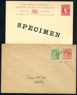 1899 1d Carmine Ovptd SPECIMEN, Very Fine, Heijtz E1 SP & 1925 Cover To Clovis McGill, Stanley Bearing ½d & 1d, South Ge - Other & Unclassified