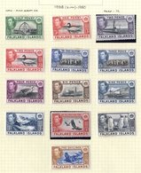 FALKLAND ISLANDS & DEPENDENCIES M Range Incl. 1938 Defins - Most To 5s M (Cat. £260), DEPENDENCIES KGVI Sets Of Eight X4 - Autres & Non Classés