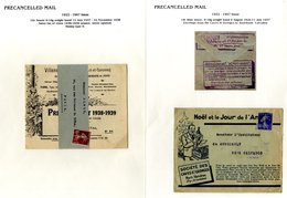 1922-96 Collection Of M Pre-cancels Written Up On Leaves Together With Covers. Lot Includes Advertising Items & Four 197 - Autres & Non Classés