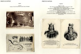 Collection Of Royalty, Mostly Unused PPC's Of French Kings & Queens From 1742 To 1873.  Includes Extraneous Cards Depict - Other & Unclassified
