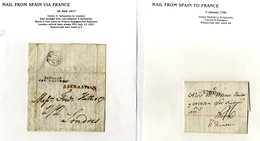 1786-1867 Collection Of Incoming Mail, Mostly From Spain But Also From Russia, Sweden, Turkey, Mexico & Venezuela. Marks - Other & Unclassified
